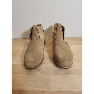 Bearpaw Women Carmel Sand Booties US 9.5W Water Resistant Suede Shoes